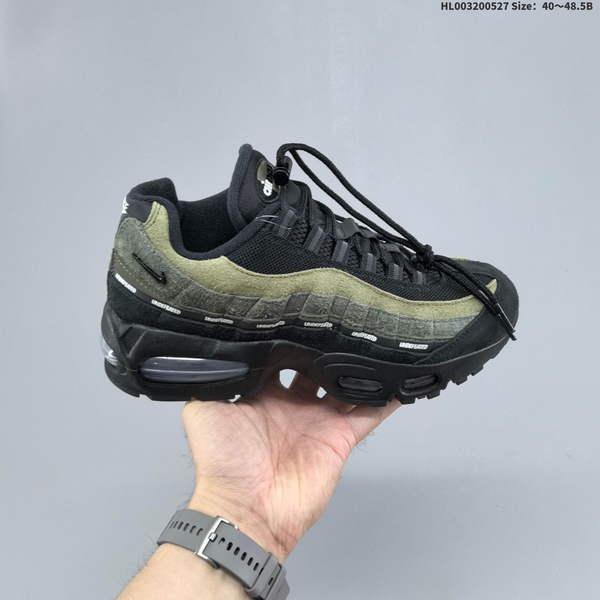 UNDEFEATED X NIKE AIR MAX 95 LA BREA MODEL, FEATURING A LOW-PROFILE DESIGN AND A GREEN-BLACK COLOR SCHEME, IS A LIMITED-EDITION COLLABORATION BETWEEN UNDEFEATED AND NIKE. AVAILABLE WORLDWIDE IN ONLY TWO EDITIONS.