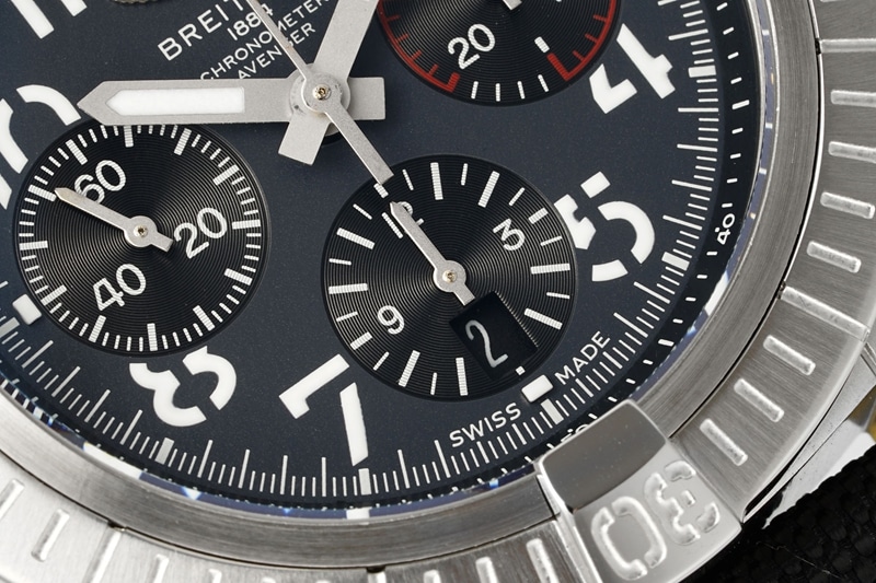 BLS factory Breitling Avengers top-tier watch B01chronograph2024 latest style black dial nylon bracelet back details