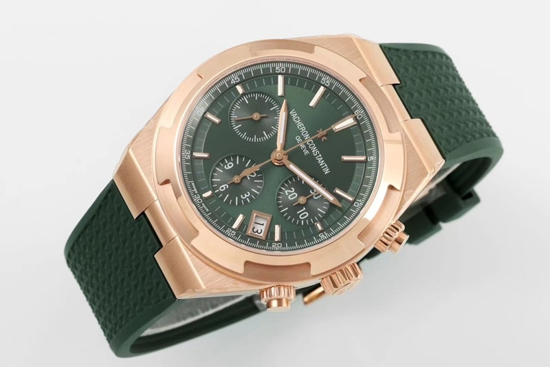 Vacheron Constantintop-tier watch green dial Zonghengsihai V3 upgraded version 41mmrubber straprose gold1
