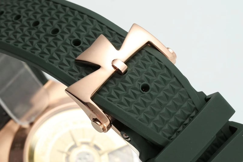 Vacheron Constantintop-tier watch green dial Zonghengsihai V3 upgraded version 41mmrubber straprose gold