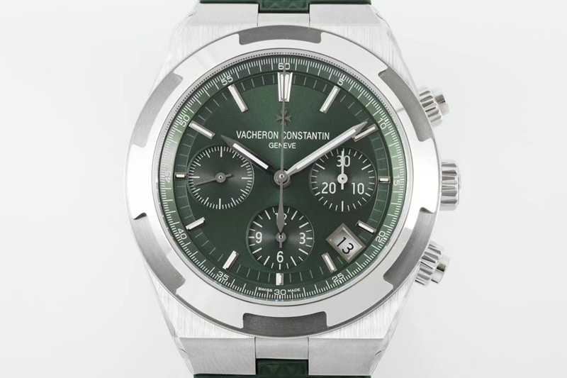 Vacheron Constantintop-tier watch green dial Zonghengsihai V3 upgraded version 41mmrubber strap white steel 1