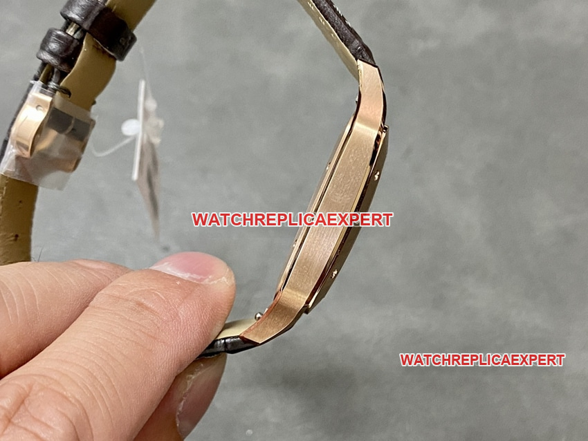 F1 factory Cartier Santos gray plate rose gold large size WGSA0032side live photo