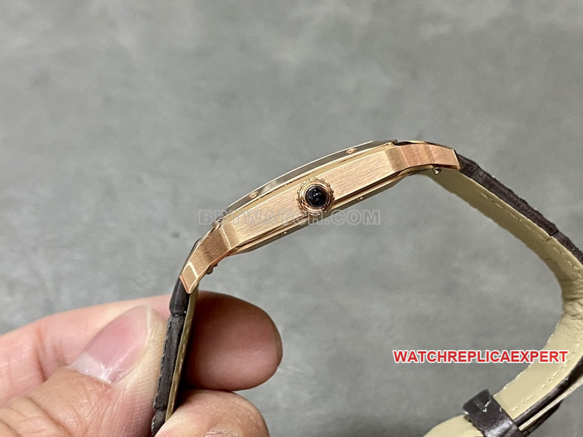 F1 factory Cartier Santos gray plate rose gold large size WGSA0032side live photo