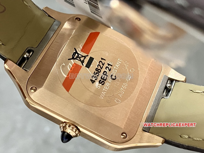 F1 factory Cartier Santos top-tier 1:1high-quality replicasilver dialrose gold medium size WGSA0021caseback live photo