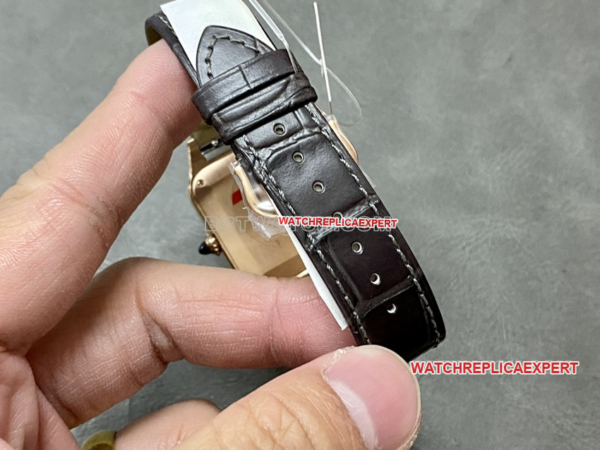 F1 factory Cartier Santos top-tier 1:1high-quality replicasilver dialrose gold medium size WGSA0021braceletlive photos