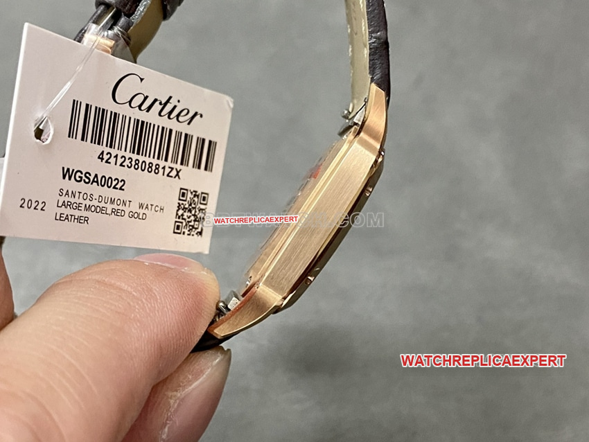 F1 factory Cartier Santos super A silver plate rose gold small WGSA0022 side actual photo