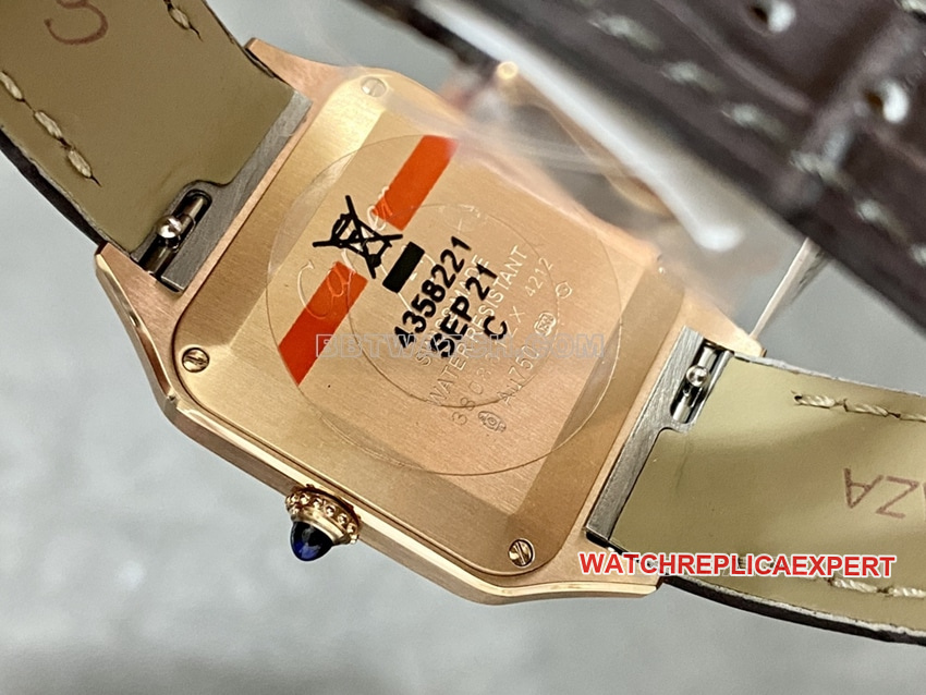 F1 factory Cartier Santos super A silver plate rose gold small WGSA0022 back actual picture