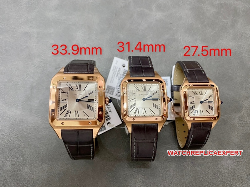 F1 factory Cartier Santos super A silver plate rose gold small WGSA0022 front real picture