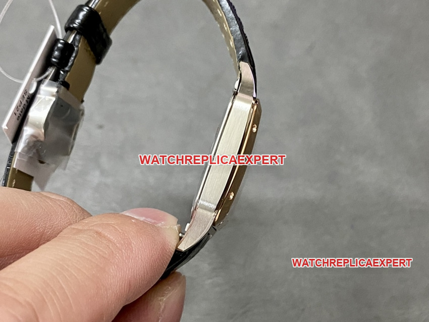 F1 factory Cartier Santos 1:1super clonesilver dialrose gold circle trumpet W2SA0012side live photo