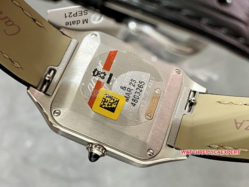 F1 factory Cartier Santos 1:1super clonesilver dialrose gold circle trumpet W2SA0012caseback live photo