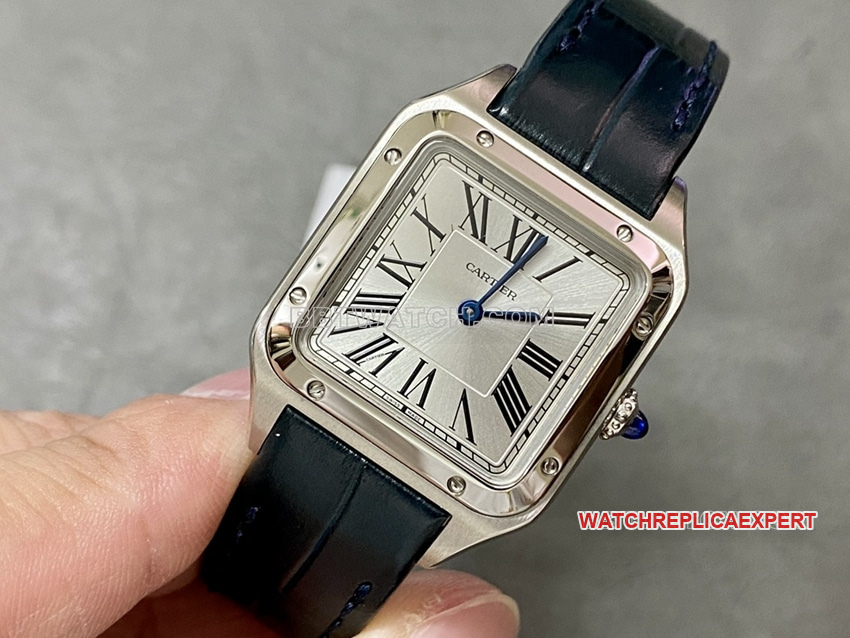 F1 factory Cartier Santos super A silver plate small WSSA0023 front real picture