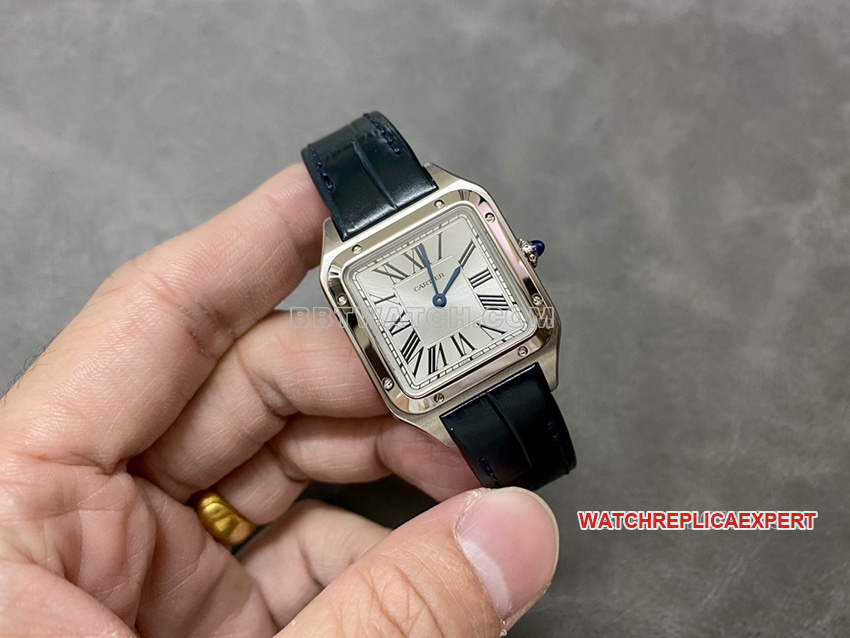 F1 factory Cartier Santos super A silver plate small WSSA0023 front real picture