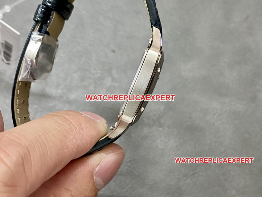F1 factory Cartier Santos super clonesilver dial small size WSSA0023side live photo