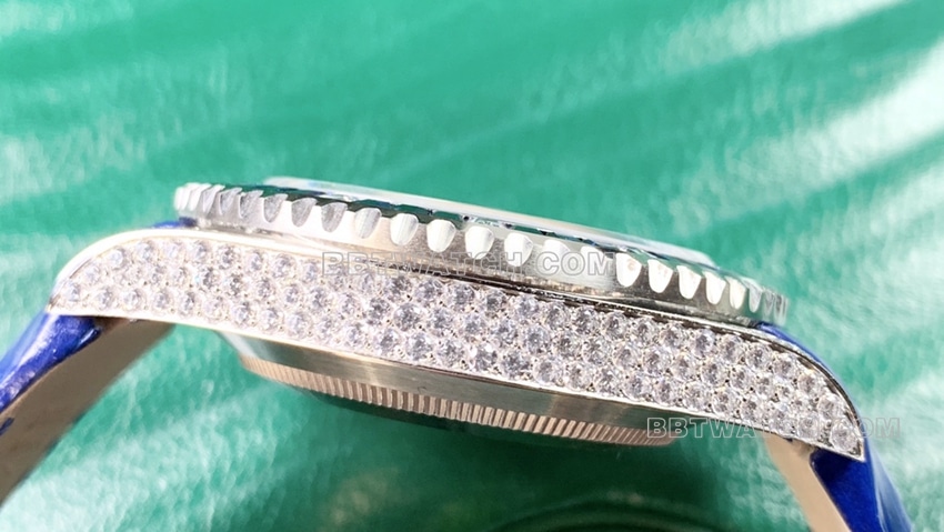 Rolex Submariner top blue plate diamond ring strap models side actual photo
