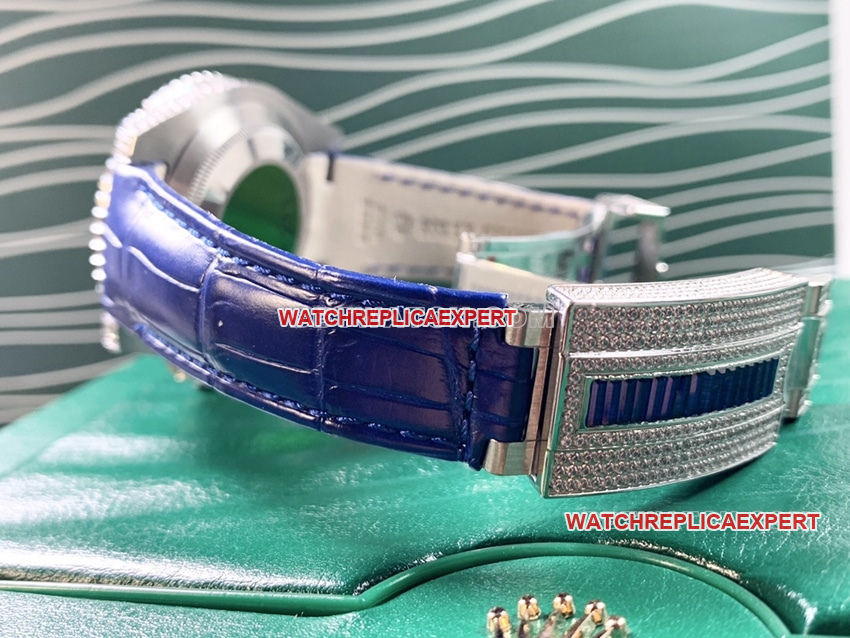 Rolex Submariner top blue disk diamond ring strap models strap real picture