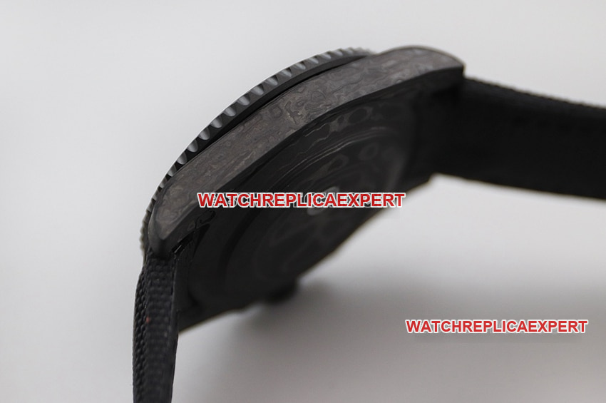 VS FactoryRolexSubmariner1:1super cloneblack dial carbon fiber white ring leather strap style side live photo