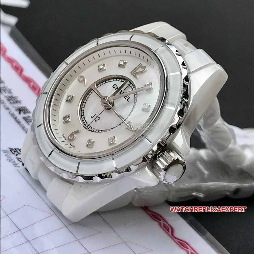 ChanelJ12super white mother of pearl plate 29mmquartzH2570side live photo