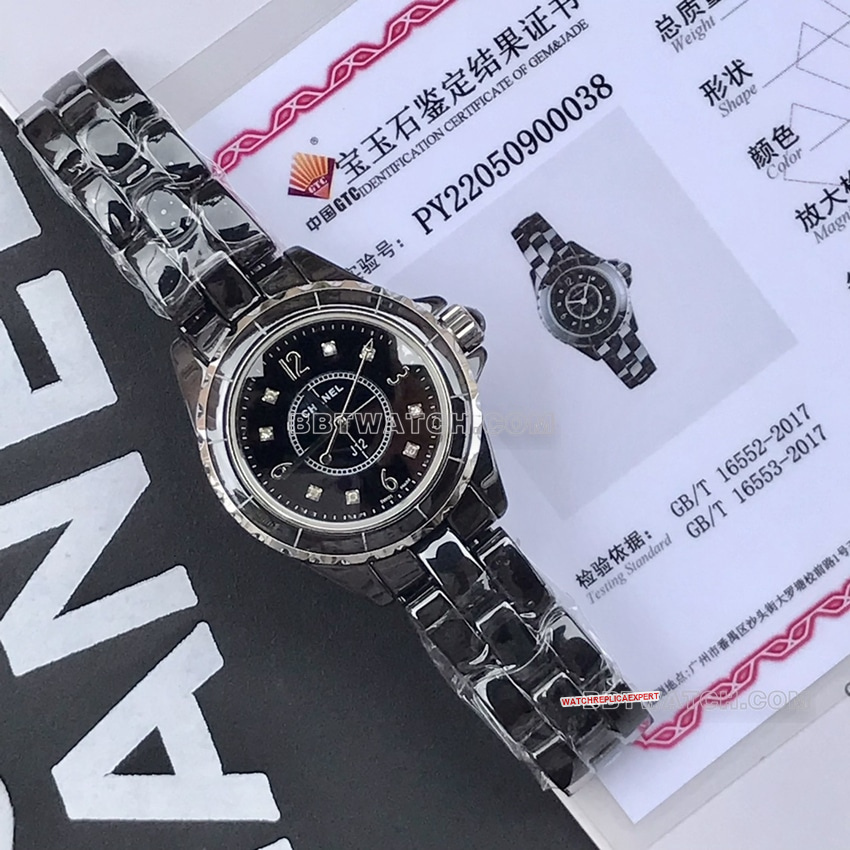 ChanelJ12top-tier 1:1high-quality replicablack dial29mmquartzH2569front live photo