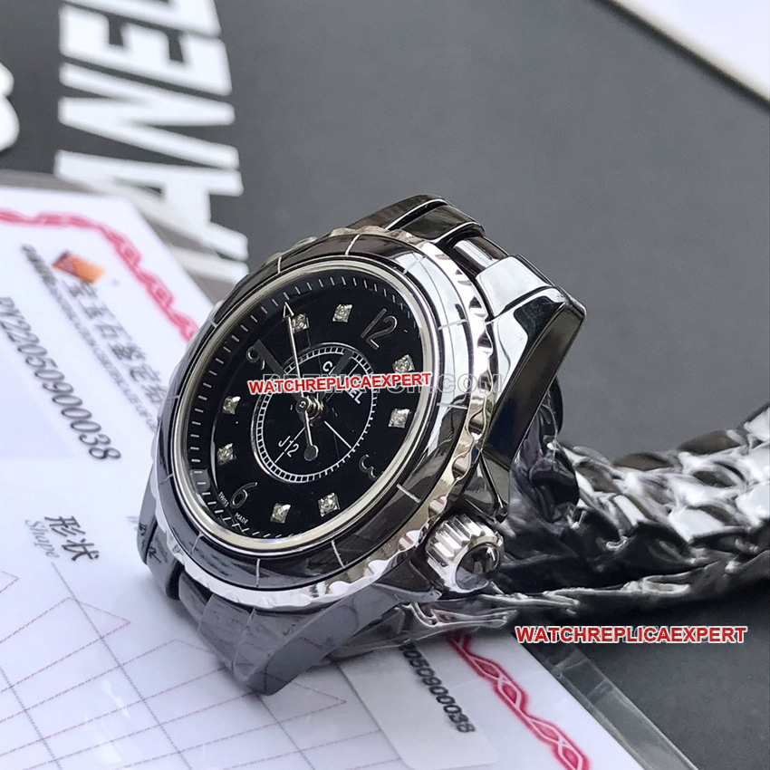ChanelJ12top-tier 1:1high-quality replicablack dial29mmquartzH2569side live photo