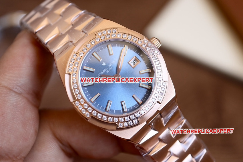 CC factory Vacheron Constantin top-tier 1:1super cloneblue dial pink gold 1225Vfront live photo