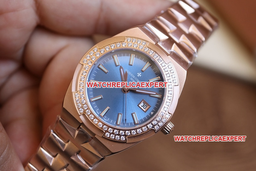 CC factory Vacheron Constantin top-tier 1:1super cloneblue dial pink gold 1225Vfront live photo