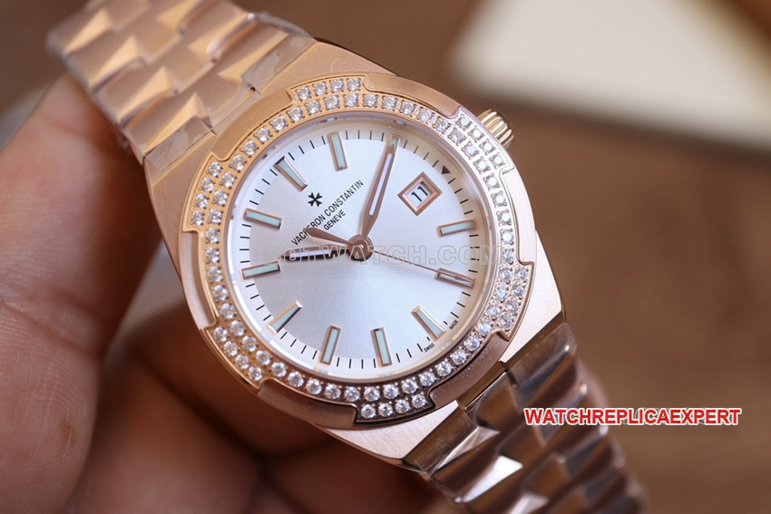 CC factory Vacheron Constantin top-tier replicasilver dial pink gold 1225Vfront live photo