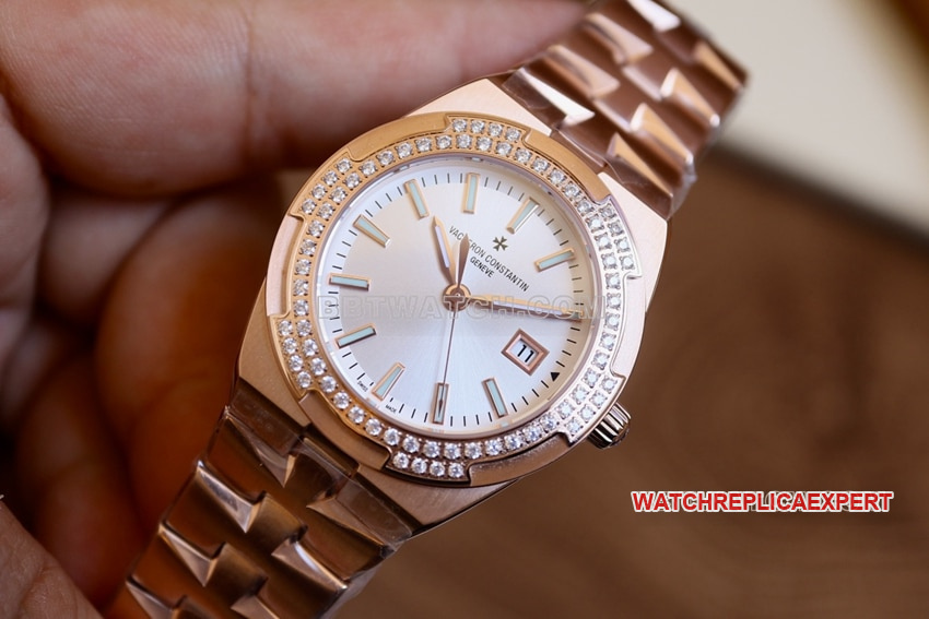 CC factory Vacheron Constantin top-tier replicasilver dial pink gold 1225Vfront live photo