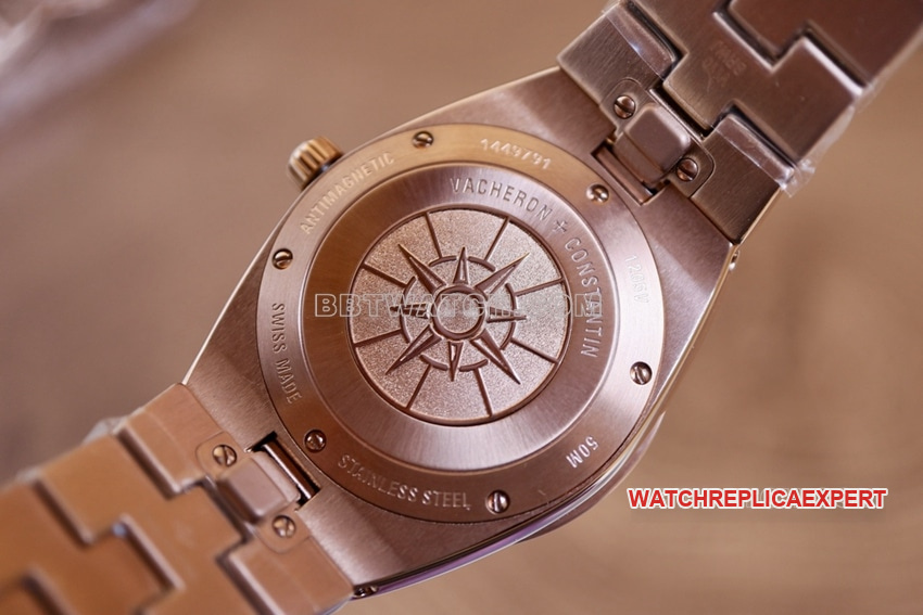 CC factory Vacheron Constantin top-tier silver dial pink gold 1225V caseback live photo
