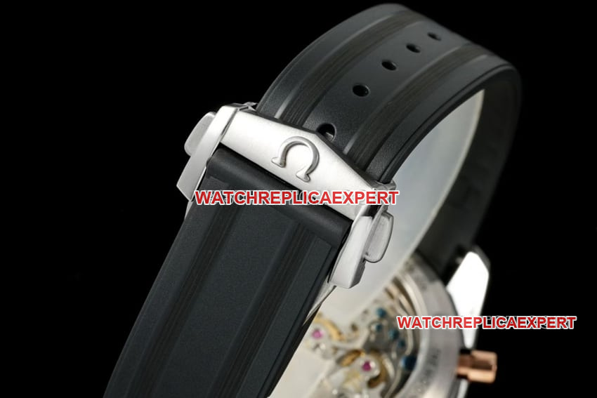 Omega Speedmaster top imitation pink gold plate rubber models 310.20.42.50.99.001 strap actual photo