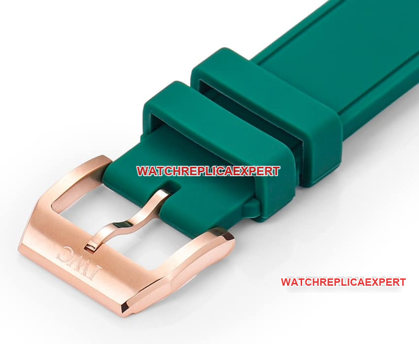 TW factory IWC pilot top-tier replicagreen dialrose gold rubber model IW388110clasplive photos