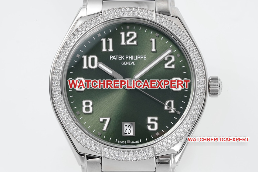 PPF FactoryPatek Philippesuper clonegreen dial7300/1200A-011front live photo