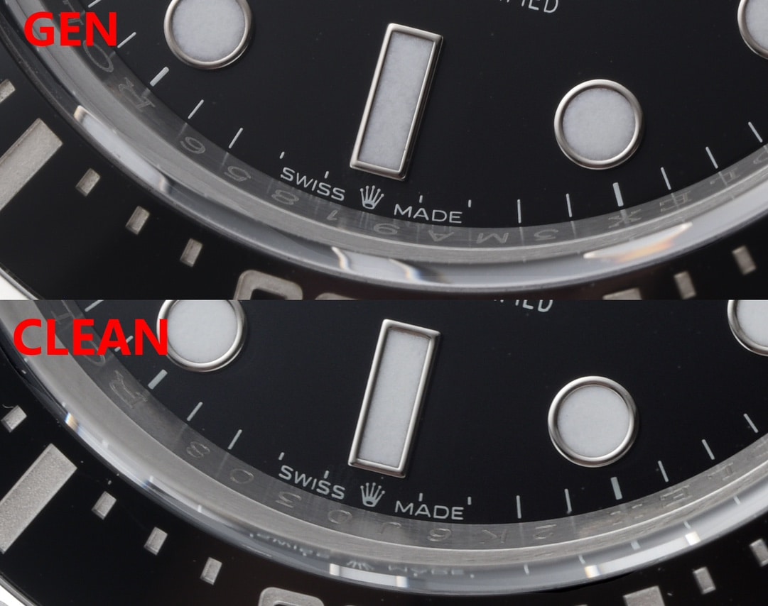 Comparative evaluation of genuine and fake Rolextop-tier collectible watches from Factory C