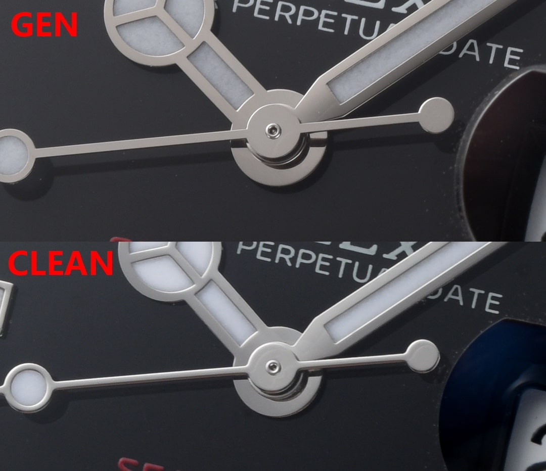 Comparative evaluation of genuine and fake Rolextop-tier collectible watches from Factory C