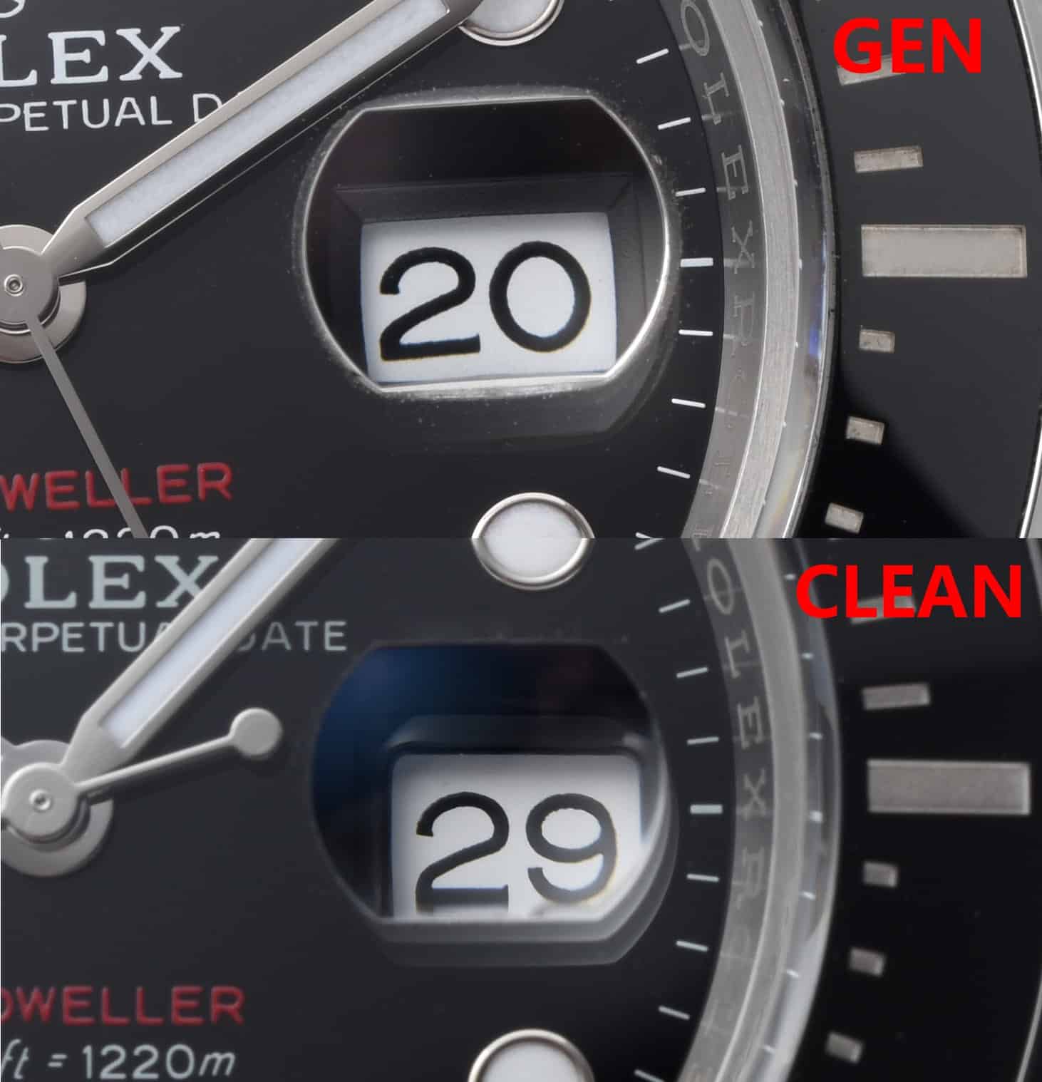 Comparative evaluation of genuine and fake Rolextop-tier collectible watches from Factory C