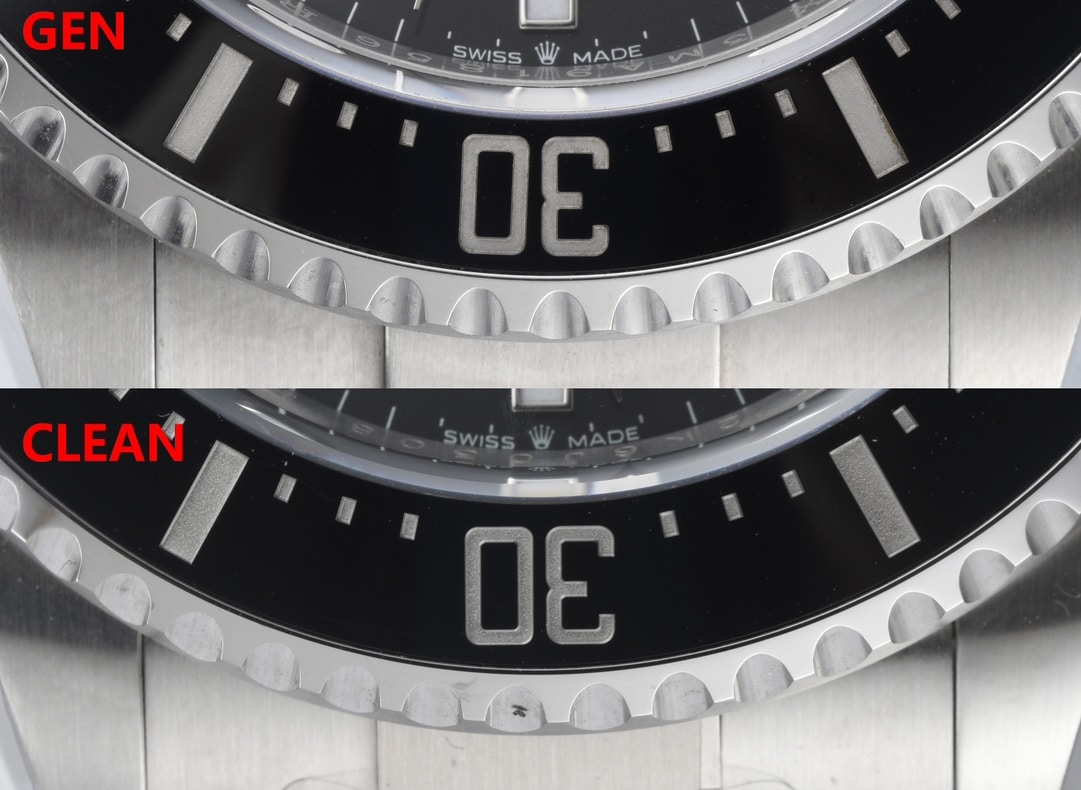 Comparative evaluation of genuine and fake Rolextop-tier collectible watches from Factory C