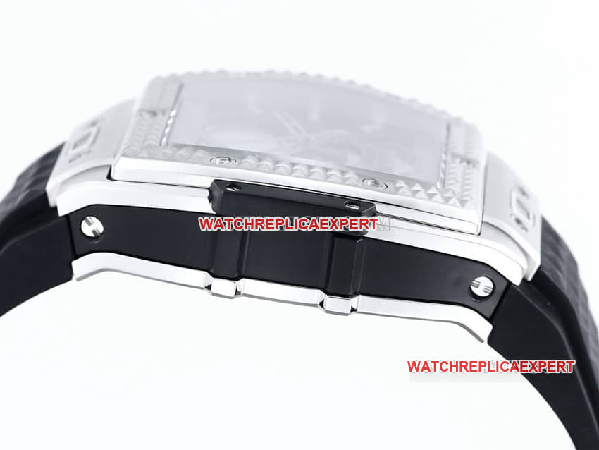TW factory Hublot1:1super skull and hourglass patch pattern dial rubber style side live photo