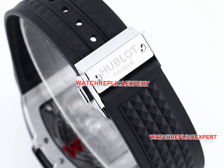 TW factory Hublot1:1super skull and hourglass patch pattern dial rubber style braceletlive photos