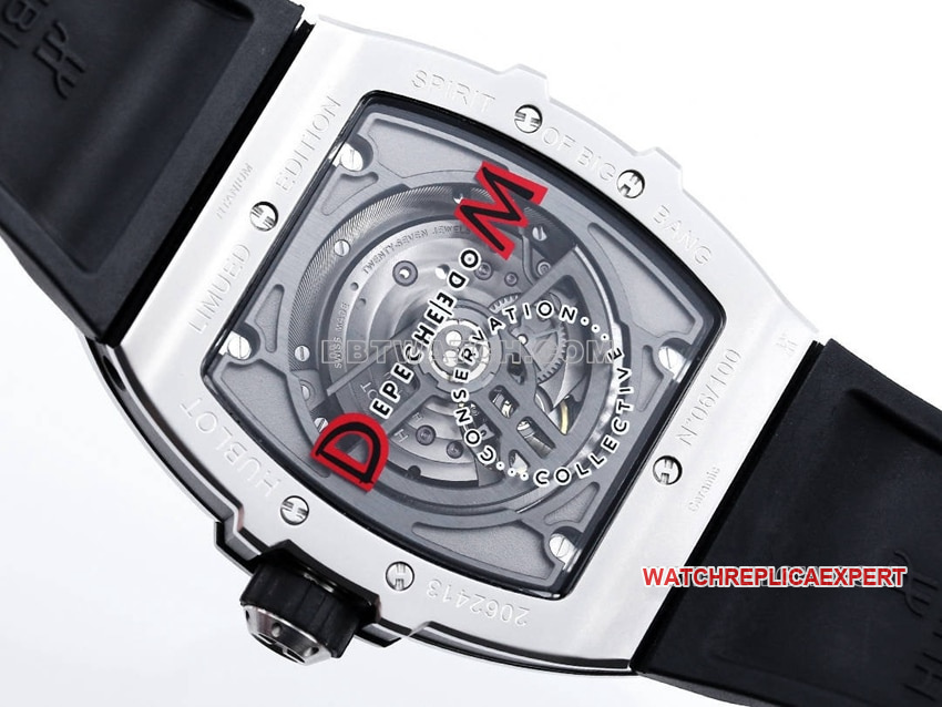 TW factory Hublot1:1super skull and hourglass patch pattern dial rubber caseback live photo