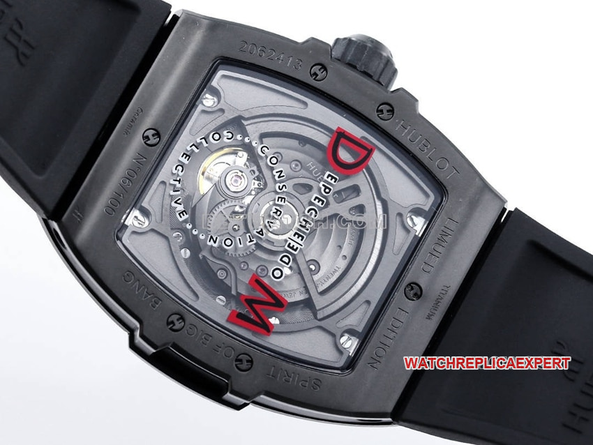 TW factory Hublot1:1super cloneblack dial skull 646.CI.0110.RX.DPM24caseback live photo