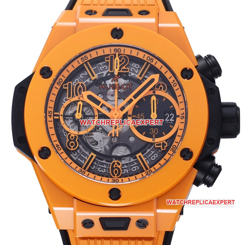 BBF factory Hublotsuper hollow plate orange rubber model 441.CU.5910.RXfront live photo