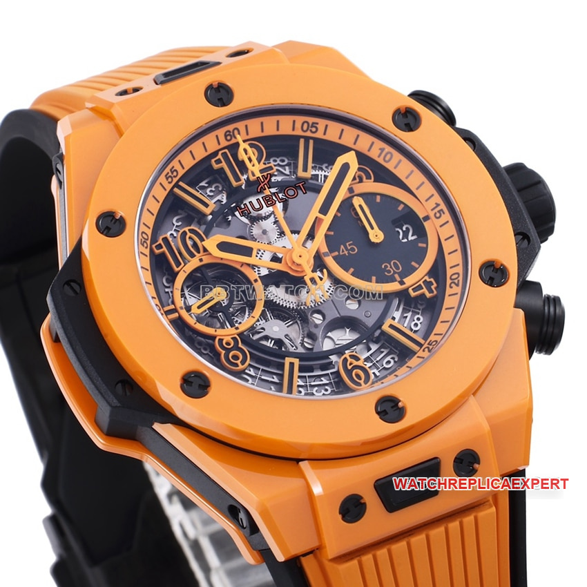 BBF factory Hublotsuper hollow plate orange rubber model 441.CU.5910.RXfront live photo
