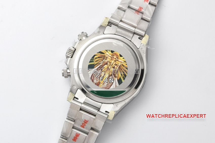 C factory RolexDaytona1:1top-tier replicawhite gold cement gray 4131steel bracelet caseback live photo
