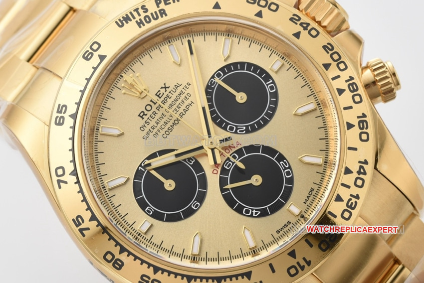 Factory C RolexDaytonatop-tier 1:1high-quality replicayellow gold4131steel bracelet front live photo