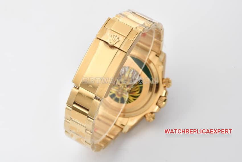 Factory C RolexDaytonatop-tier 1:1high-quality replicayellow gold4131steel bracelet bracelet live photos