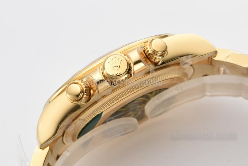 Factory C RolexDaytonatop-tier 1:1high-quality replicayellow gold4131steel bracelet style side live photo