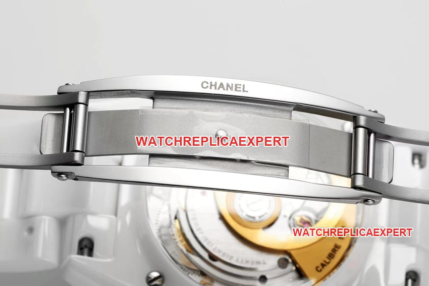 Chanel1:1super clonewhite dialyellow goldceramic bezelsteel bracelet model H9540clasplive photos