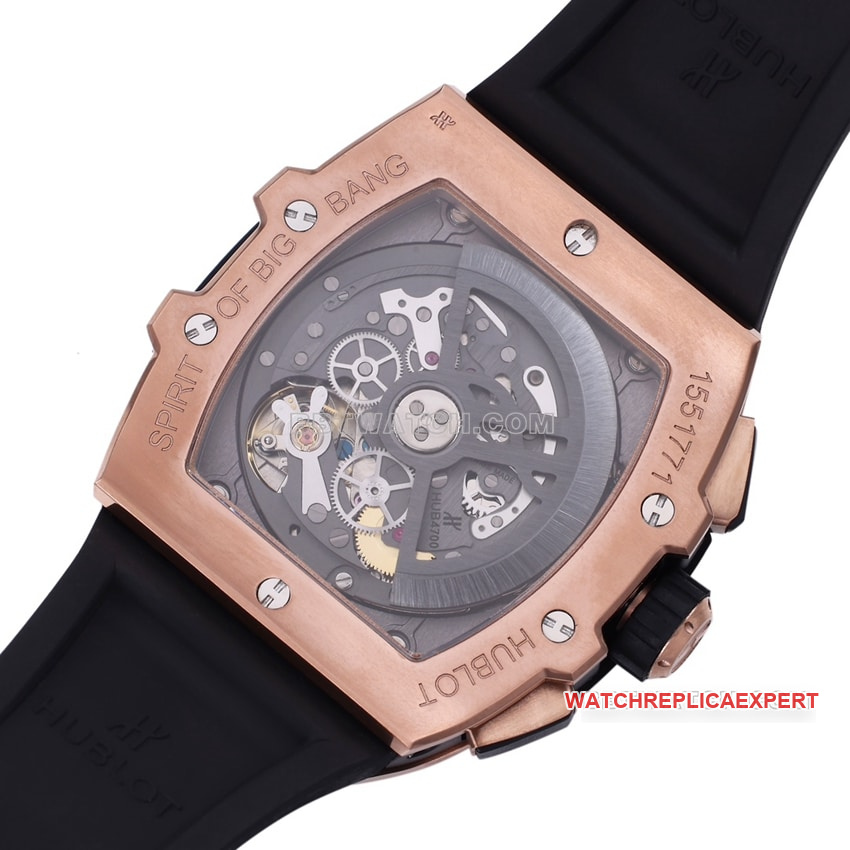 BBF factory Hublot super A blue skeleton disk 642.OX.7180.RX back actual photo