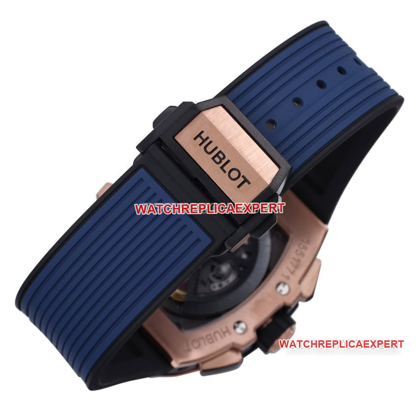 BBF factory Hublot super A blue skeleton disk 642.OX.7180.RX strap real photo