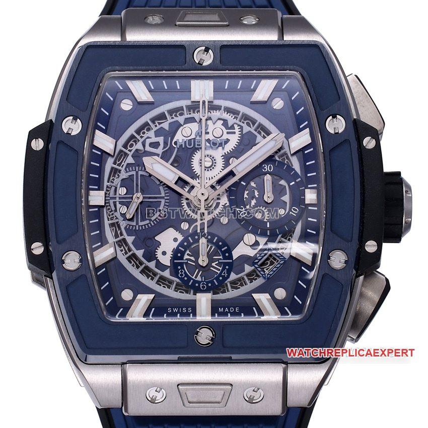 BBF factory Hublot1:1top-tier blue hollow plate 642.NL.7170.RXfront live photo