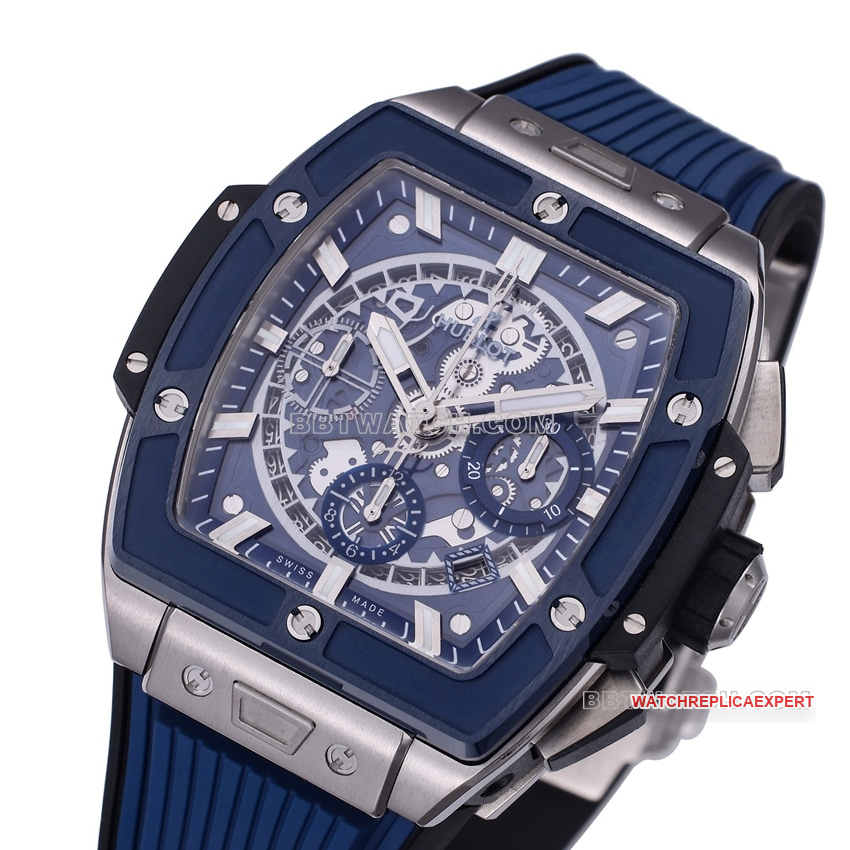 BBF factory Hublot1:1top-tier blue hollow plate 642.NL.7170.RXfront live photo